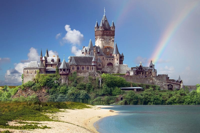 Fantasy castle in the clouds